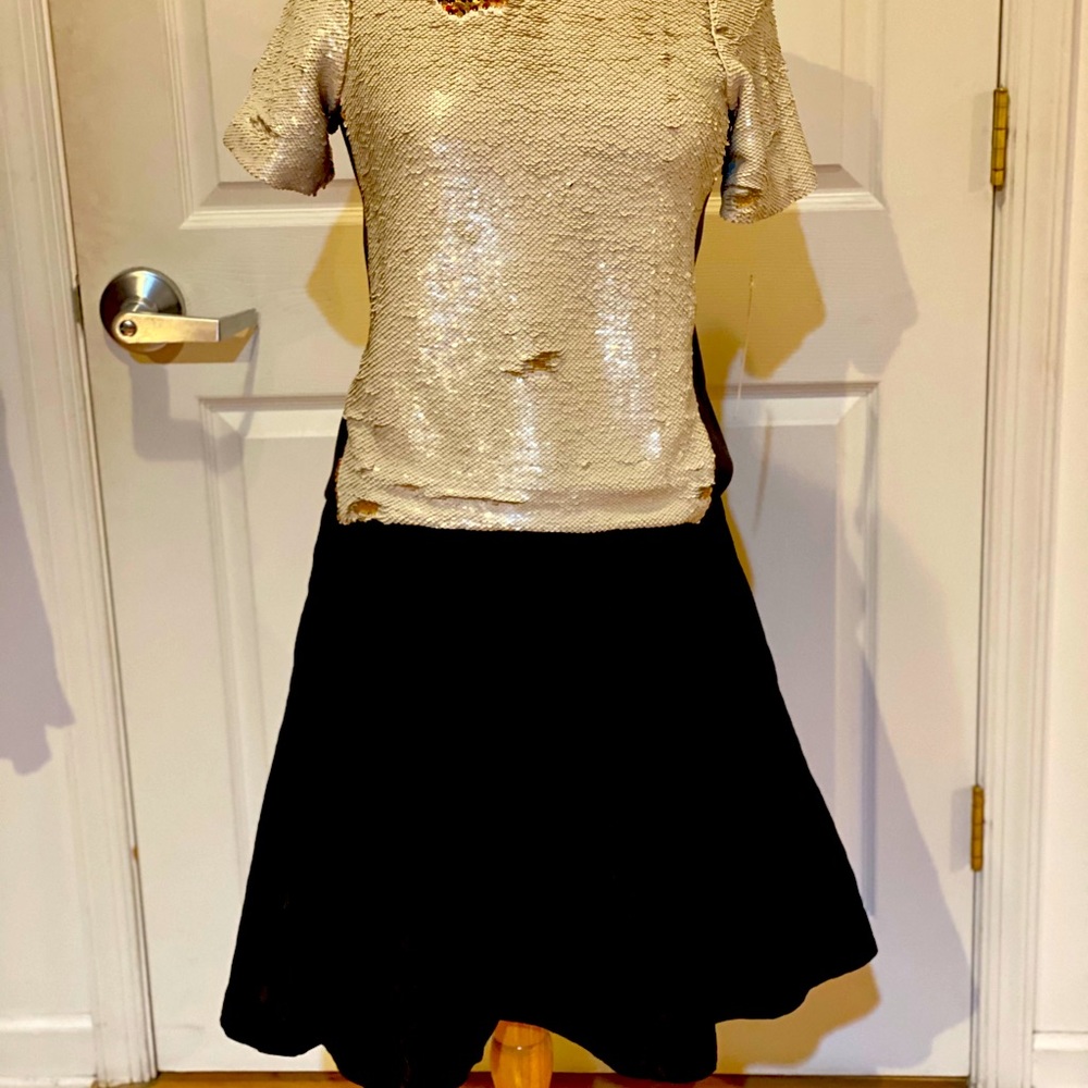 Black Brocade Skirt
